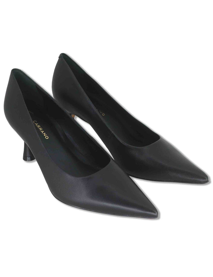 Decollete donna in pelle nera tacco alto 986001 200 Carrano 