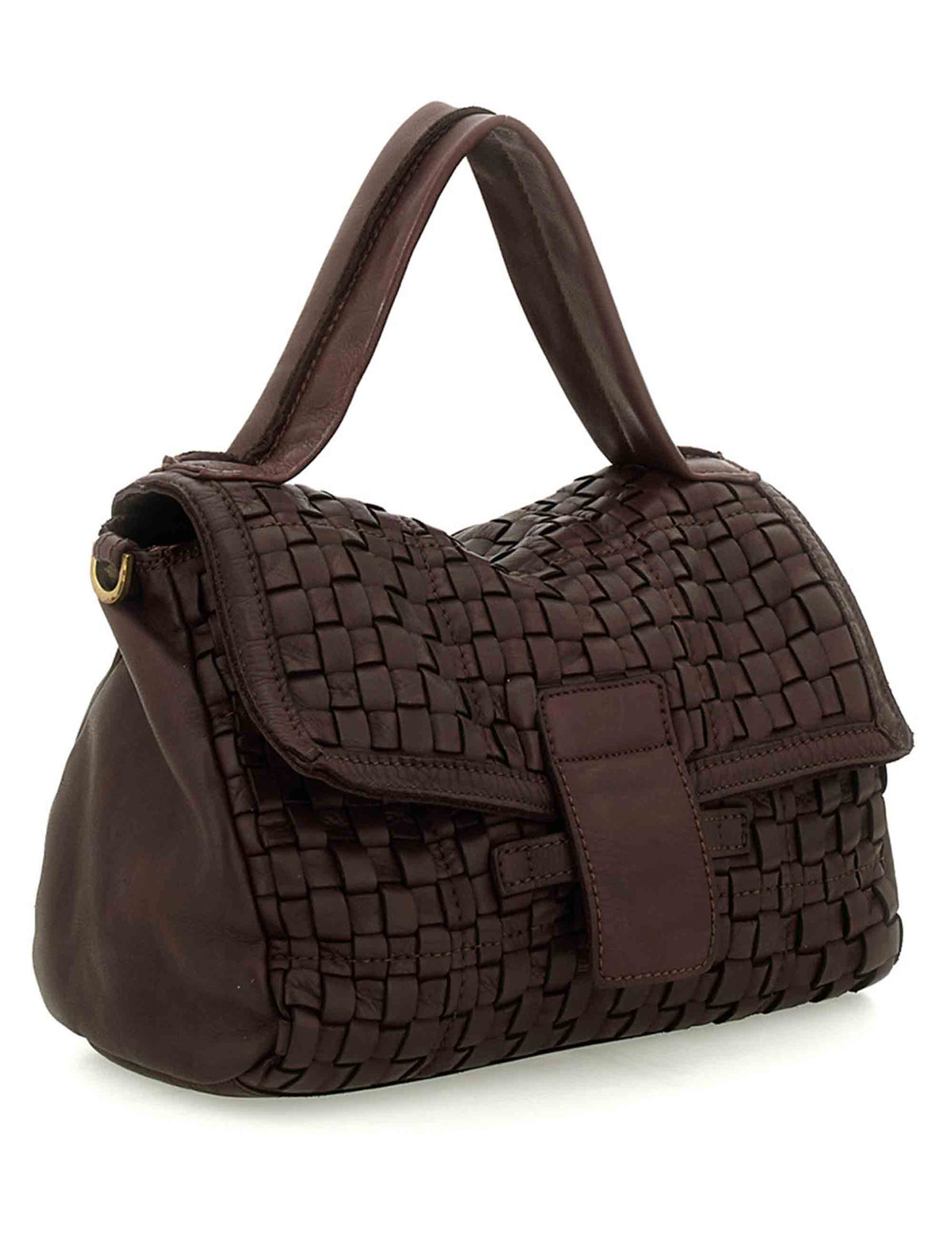 Borsa a spalla media donna Maria moro in pelle intrecciata L012843ND X3130 C1501 Caterina Lucchi 