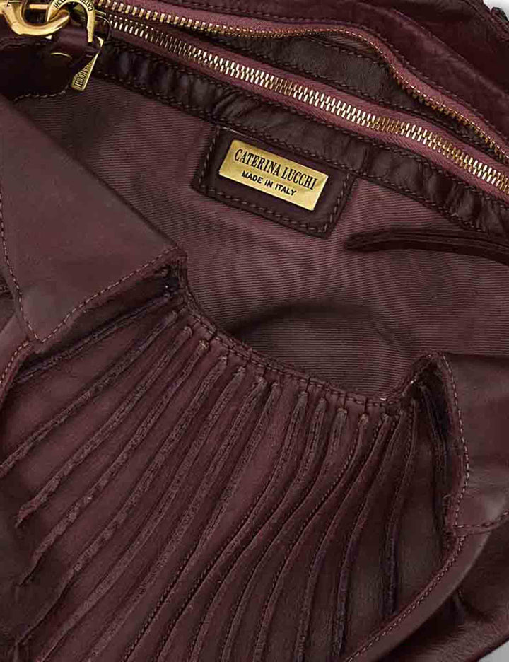 Borsa shopping donna Ornella prugna L013630ND X0093 C3507 Caterina Lucchi 