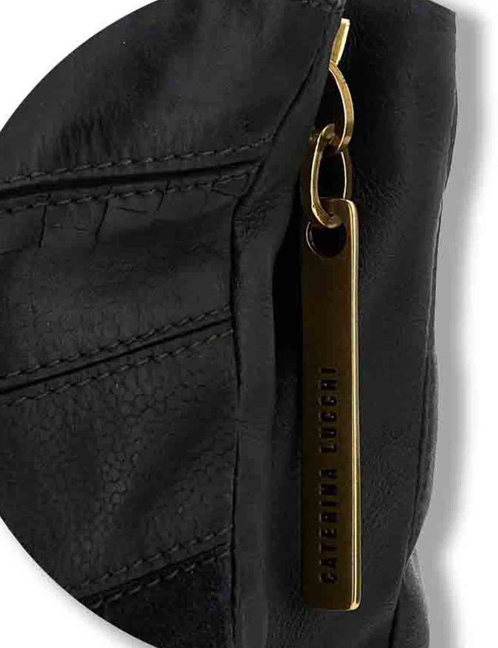 Borsa shopping donna Berenice nera in pelle multistampa L013730ND X3199 C0001 Caterina Lucchi 