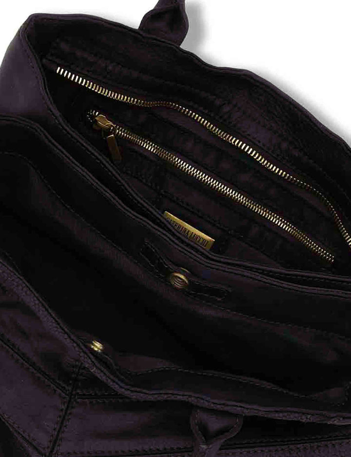 Borsa shopping donna Berenice prugna in pelle multistampa L013730ND X3199 C3507 Caterina Lucchi 