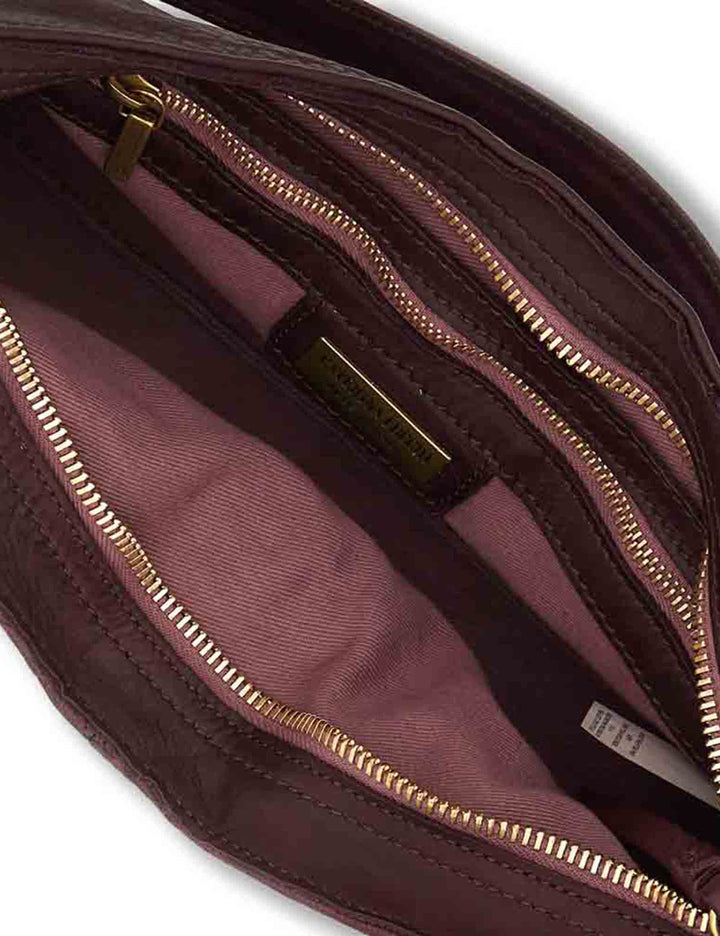 Pochette donna Nora prugna in pelle multistampa L013750ND X3199 C3507 Caterina Lucchi 