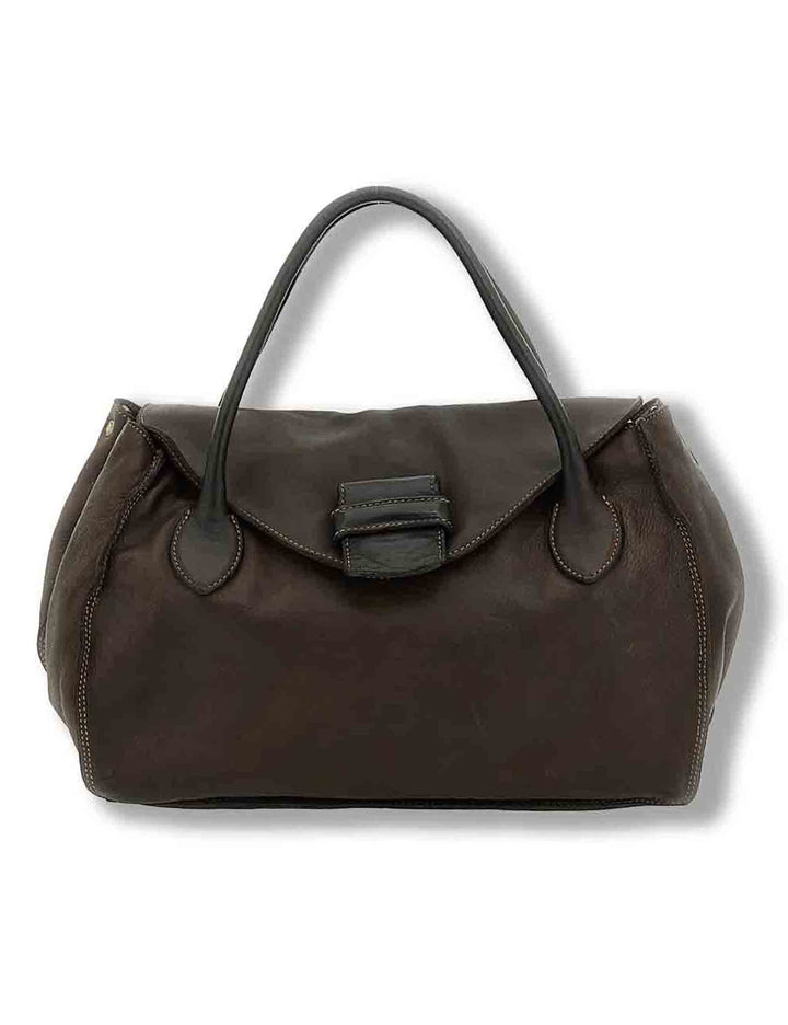 Borsa shopping donna Ramona moro in pelle di vitello multistampa L013880ND X3255 C1501 Caterina Lucchi 