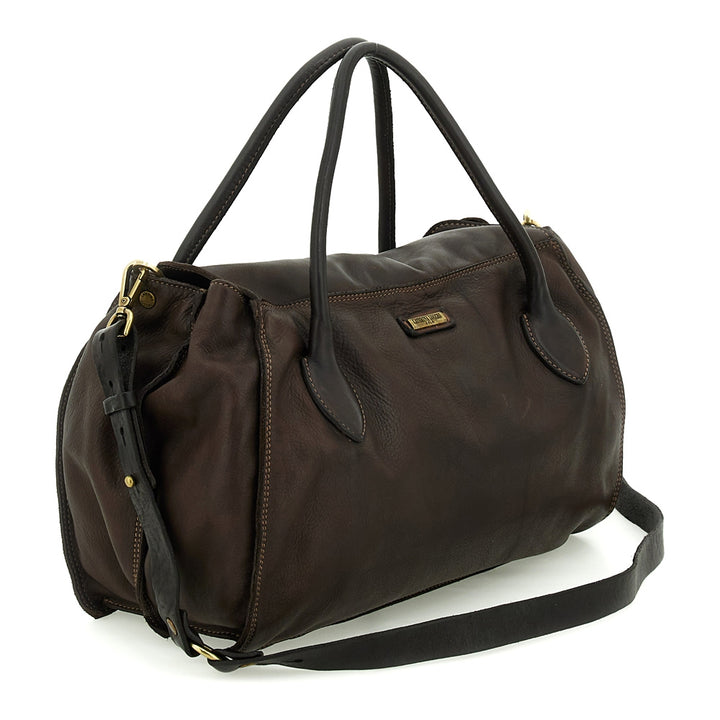 Borsa shopping donna Ramona moro in pelle di vitello multistampa L013880ND X3255 C1501 Caterina Lucchi 