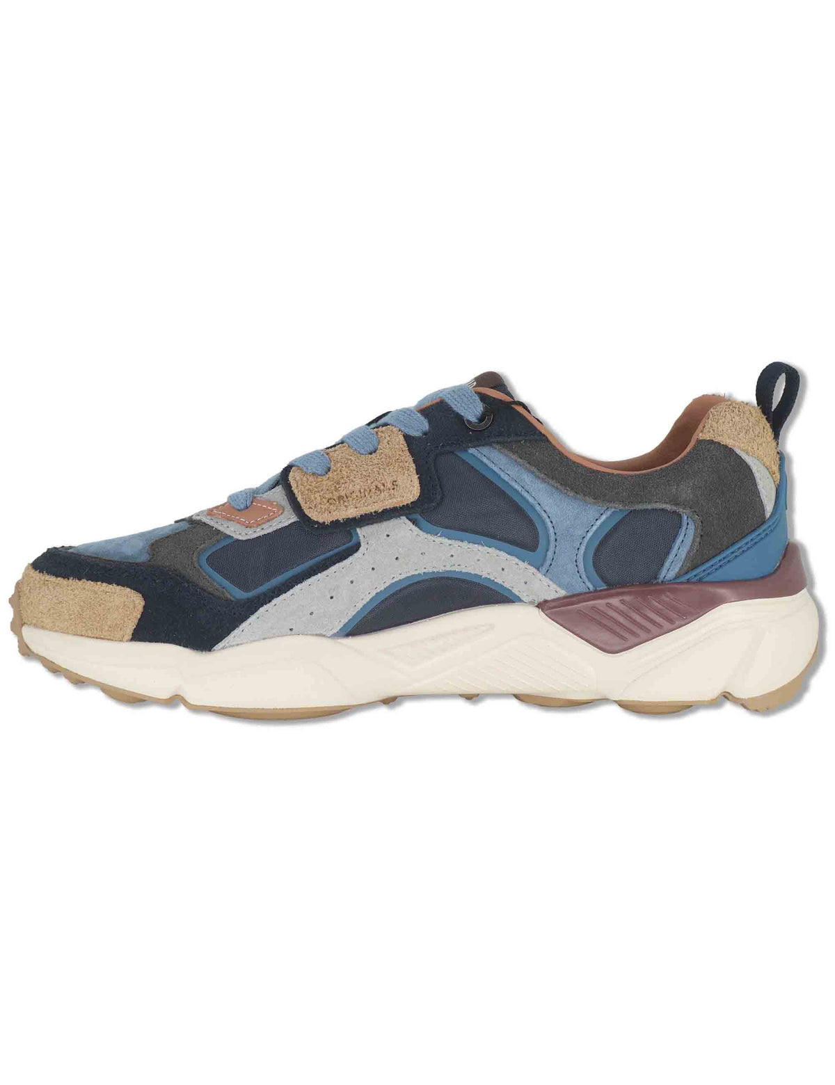 Sneakers uomo in tessuto e pelle blu GARNER BLEND 085 Colmar 