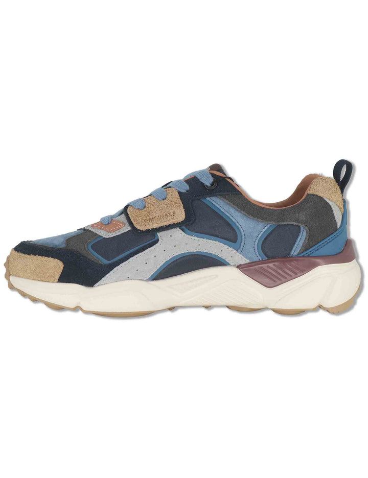 Sneakers uomo in tessuto e pelle blu GARNER BLEND 085 Colmar 