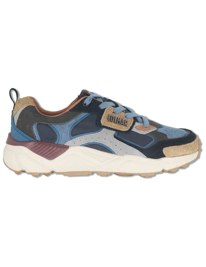 Sneakers uomo in tessuto e pelle blu GARNER BLEND 085 Colmar 