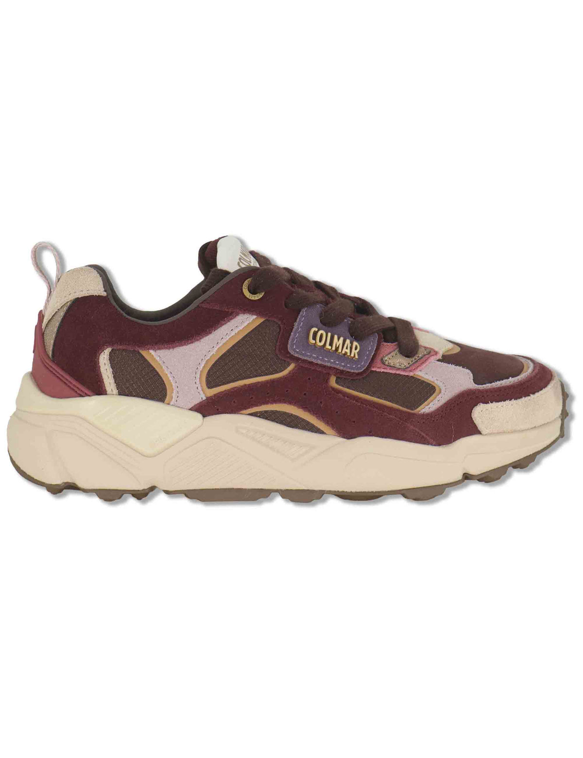Sneakers donna in tessuto e pelle bordeaux GARNER FATE 134 Colmar 