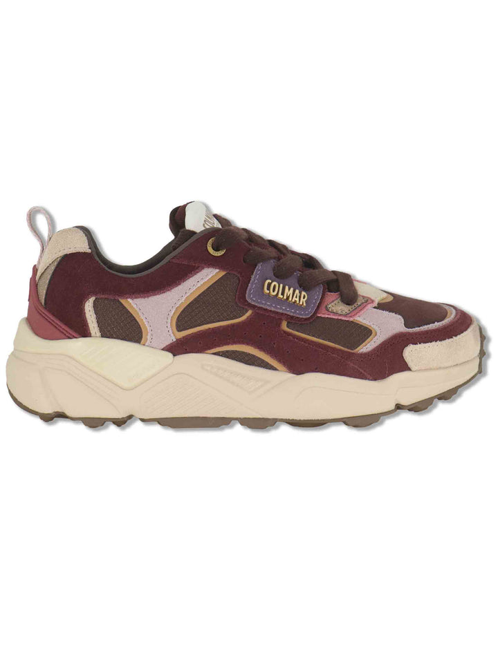 Sneakers donna in tessuto e pelle bordeaux GARNER FATE 134 Colmar 