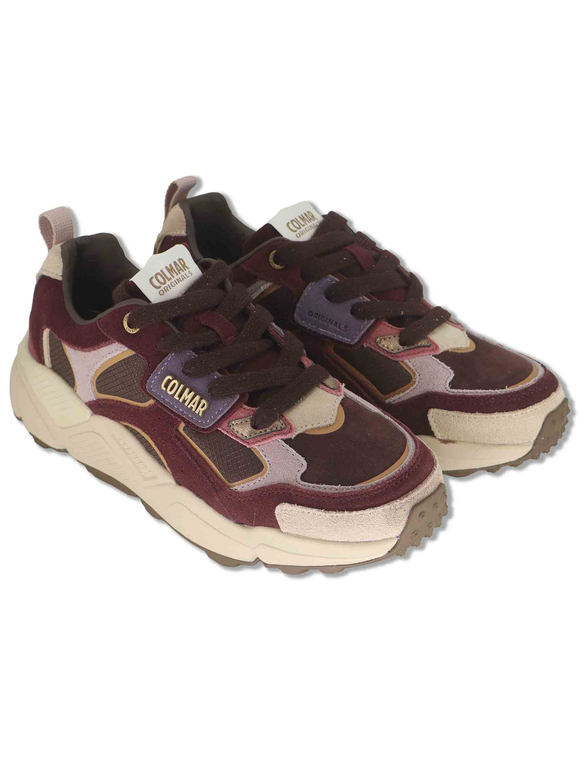 Sneakers donna in tessuto e pelle bordeaux GARNER FATE 134 Colmar 