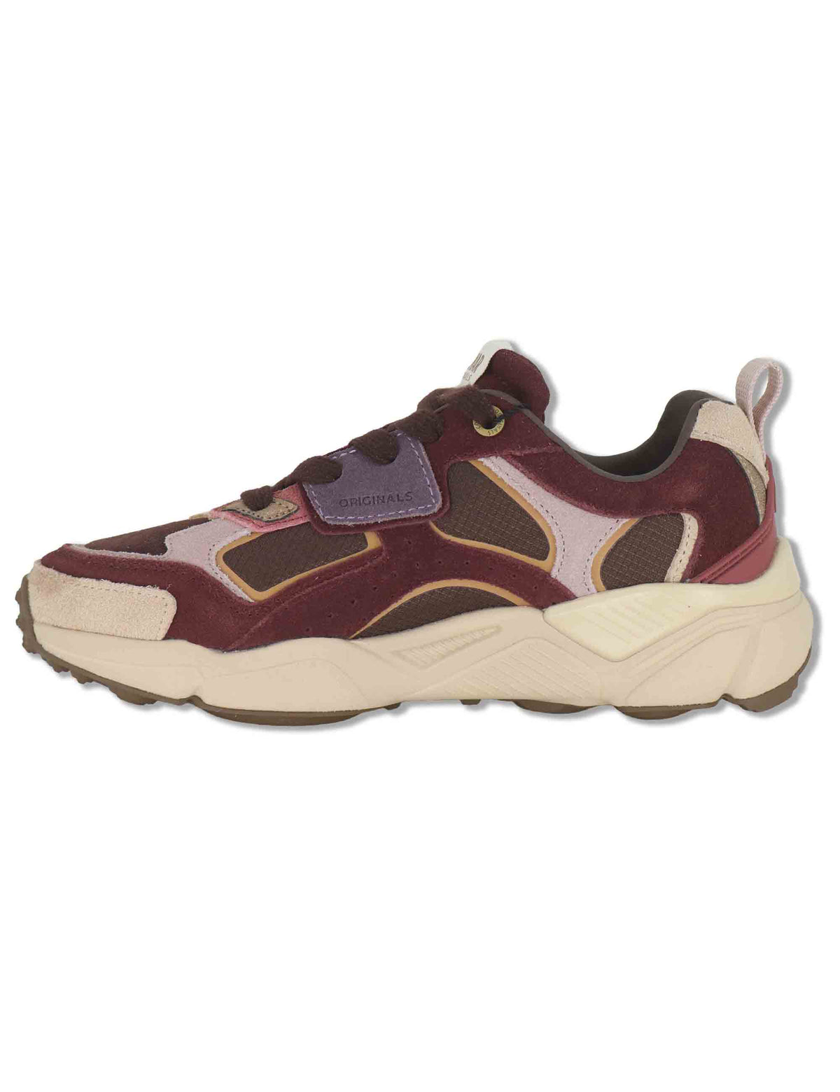 Sneakers donna in tessuto e pelle bordeaux GARNER FATE 134 Colmar 