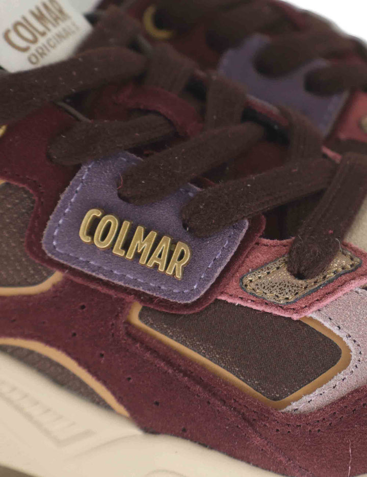 Sneakers donna in tessuto e pelle bordeaux GARNER FATE 134 Colmar 