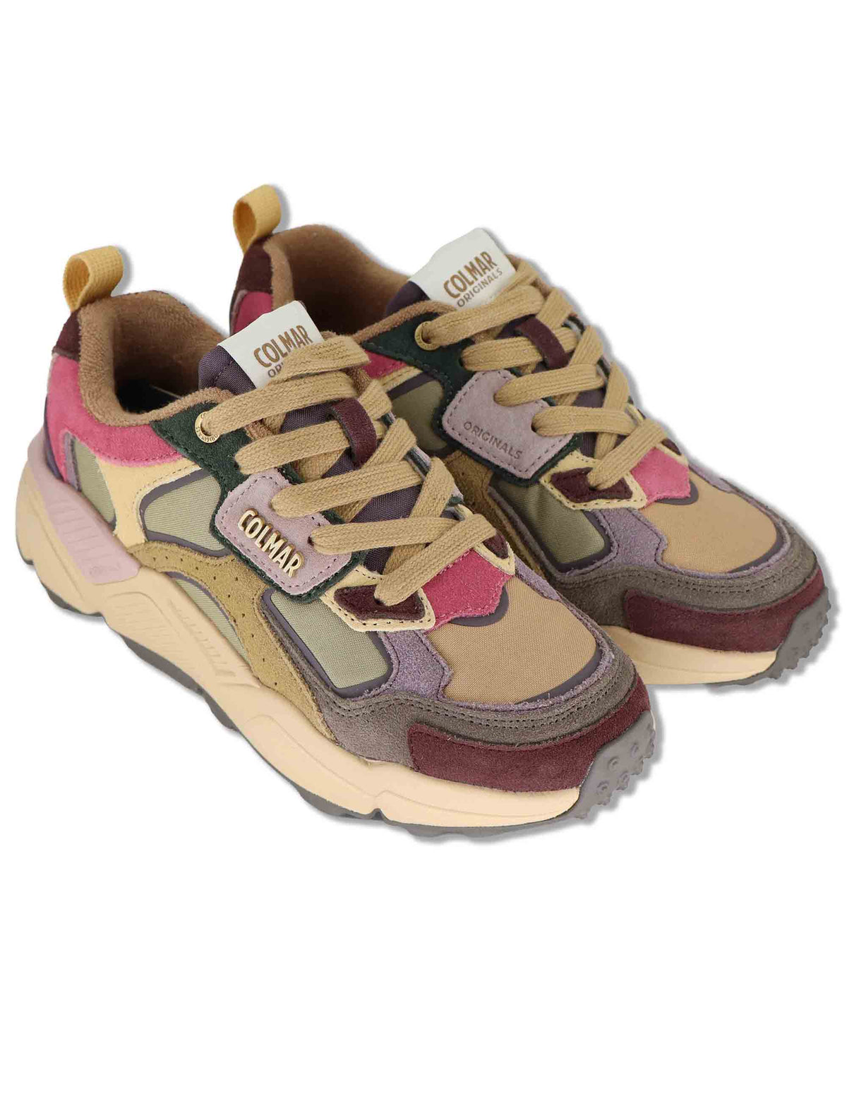 Sneakers donna in tessuto e pelle verde GARNER FLASHY 128 Colmar 