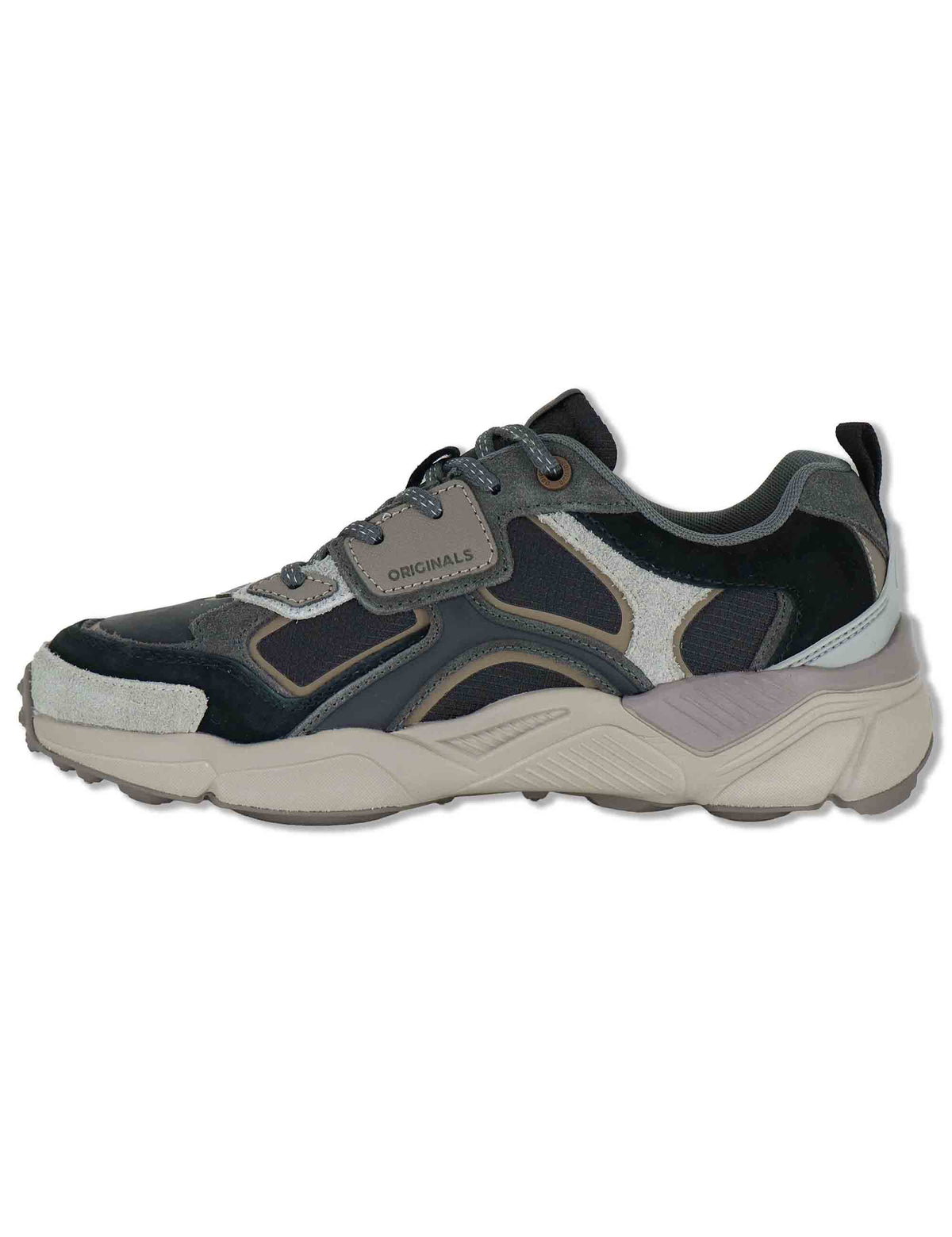 Sneakers uomo in tessuto e pelle nera GARNER GROUND 080 Colmar 