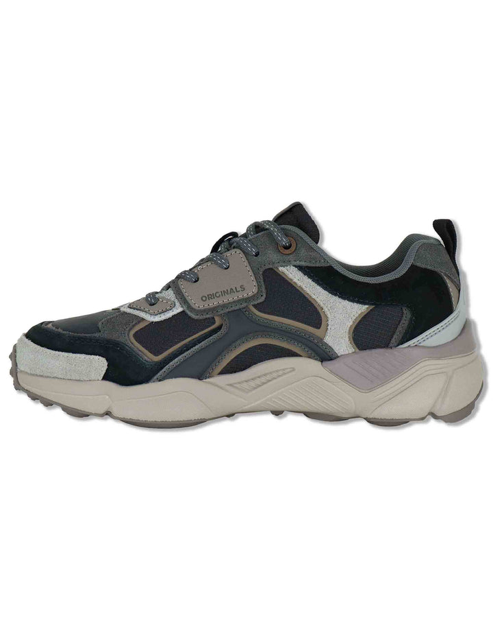 Sneakers uomo in tessuto e pelle nera GARNER GROUND 080 Colmar 