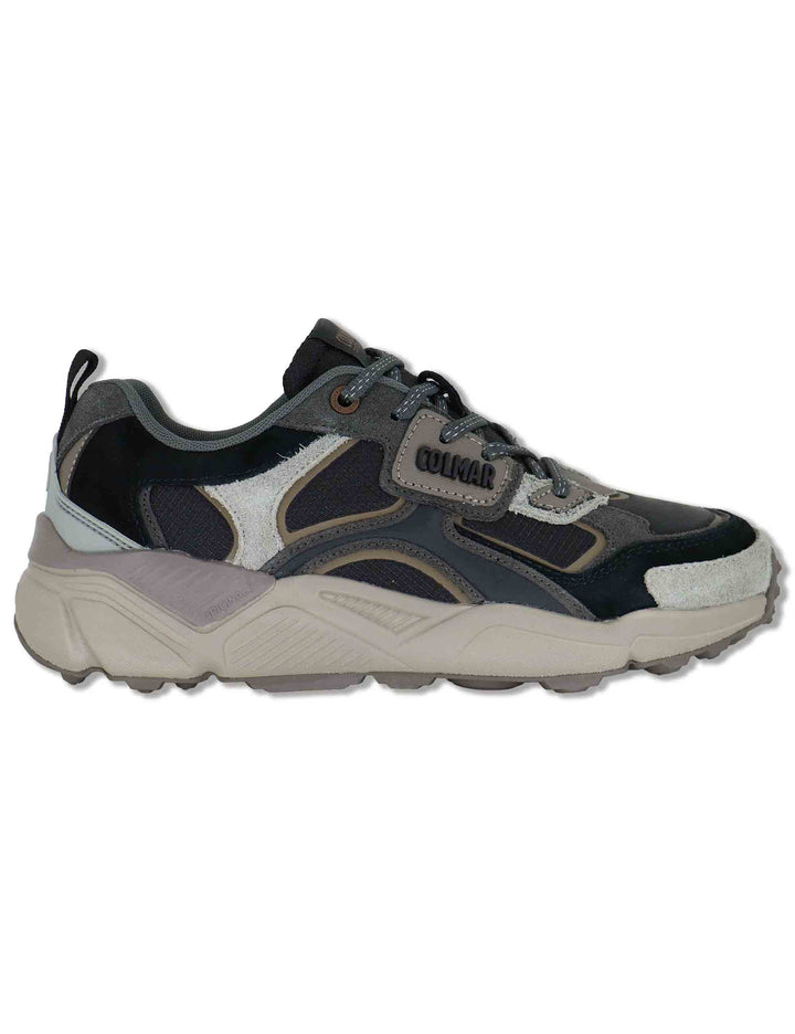 Sneakers uomo in tessuto e pelle nera GARNER GROUND 080 Colmar 