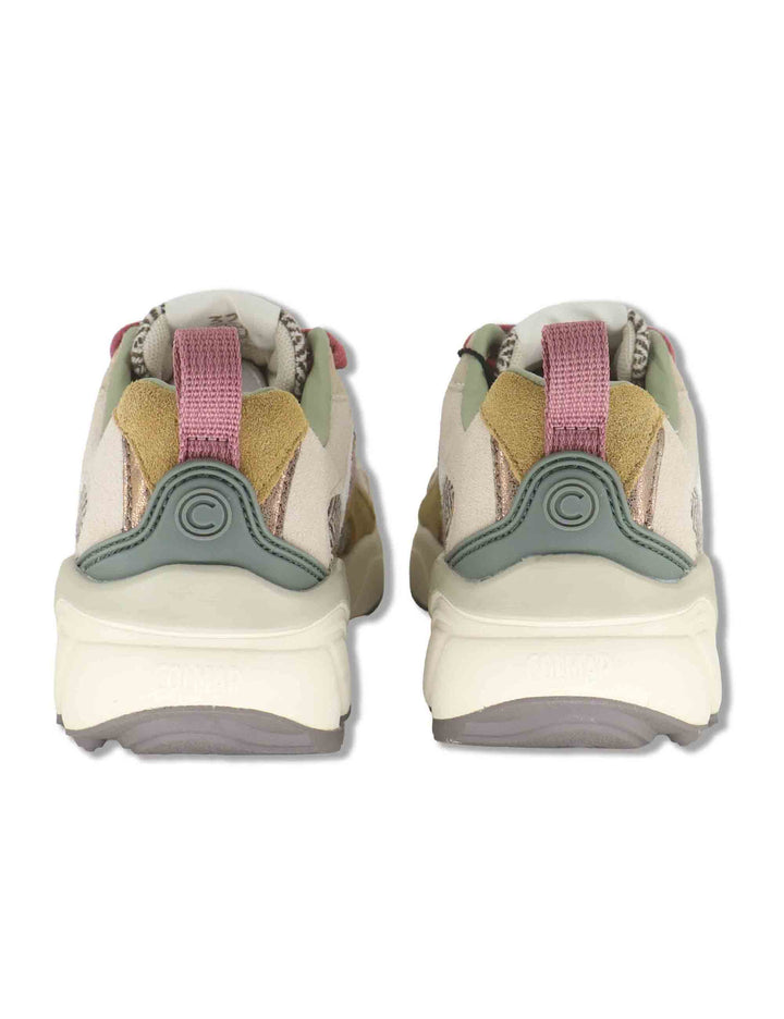 Sneakers donna in tessuto e pelle off white GARNER HERRINGBONE 129 Colmar 