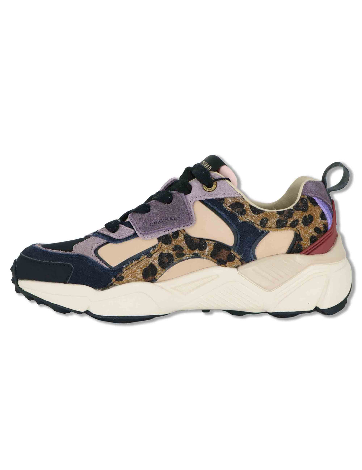 Sneakers donna in tessuto e pelle nude GARNER LEOPARD 131 Colmar 