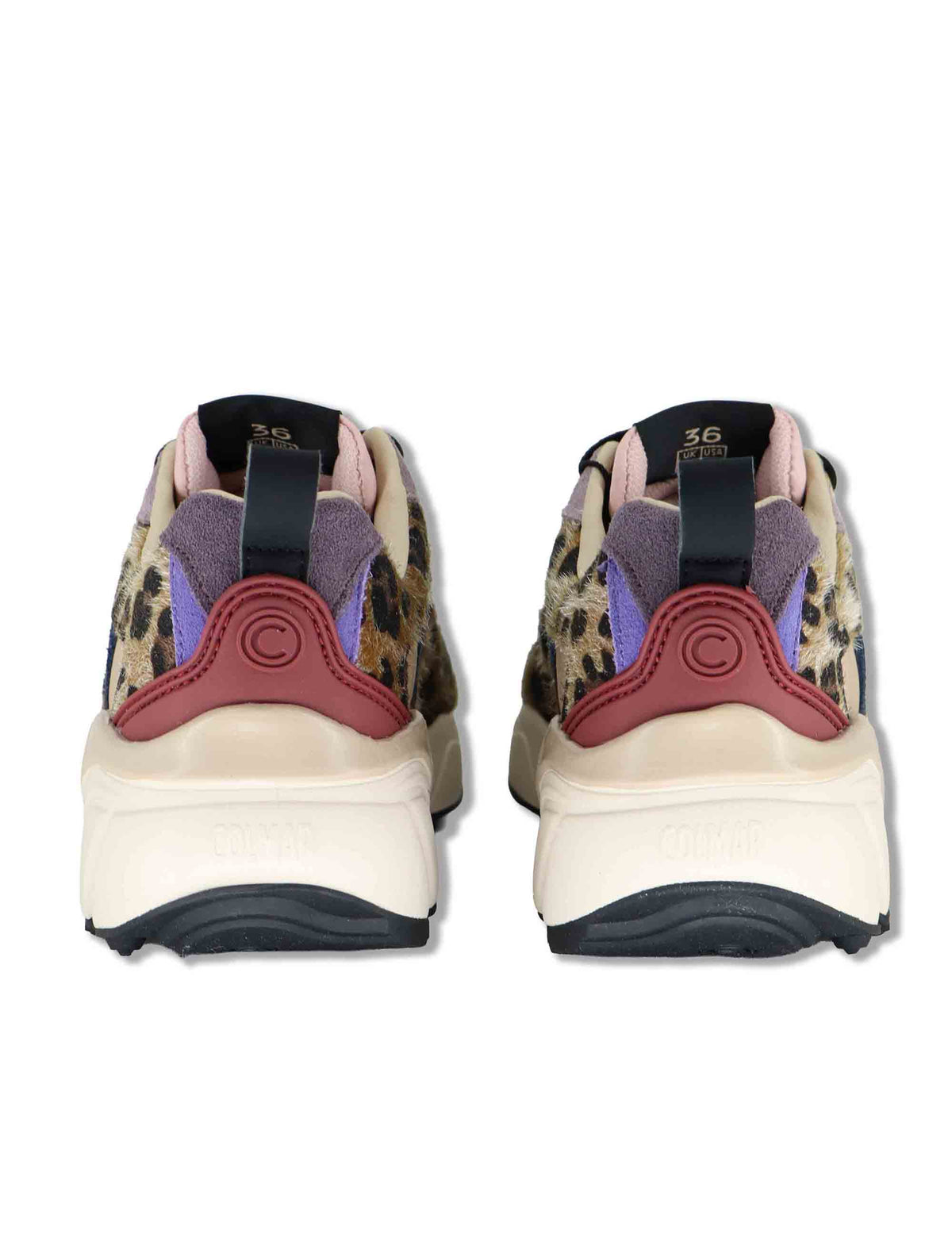 Sneakers donna in tessuto e pelle nude GARNER LEOPARD 131 Colmar 