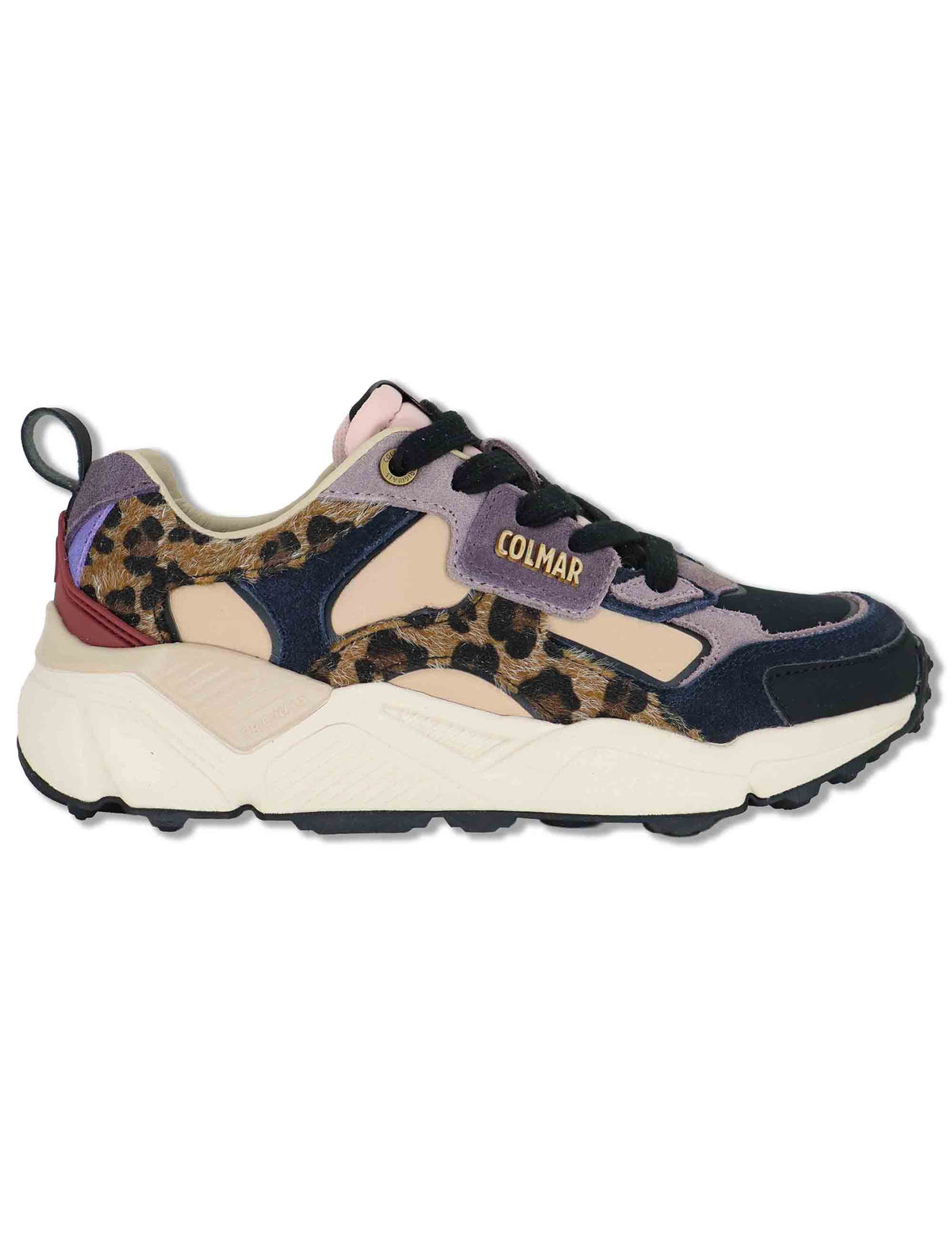 Sneakers donna in tessuto e pelle nude GARNER LEOPARD 131 Colmar 