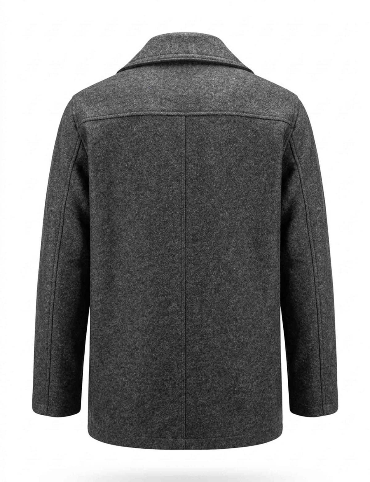 Giaccone donna doppiopetto Sandra in lana grigio antracite 51270037 E036 Ewooluzione 