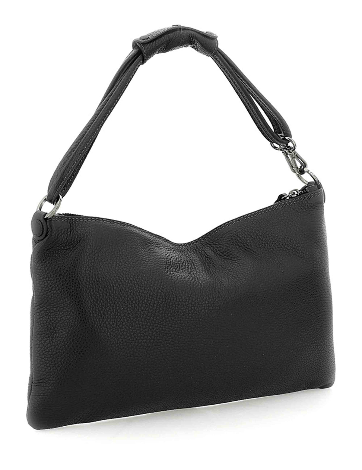 Borsa Beyonce Est West M donna in pelle di vitello martellata nera monospalla trasformabile G012100T2 X2428_C0001 Gabs 