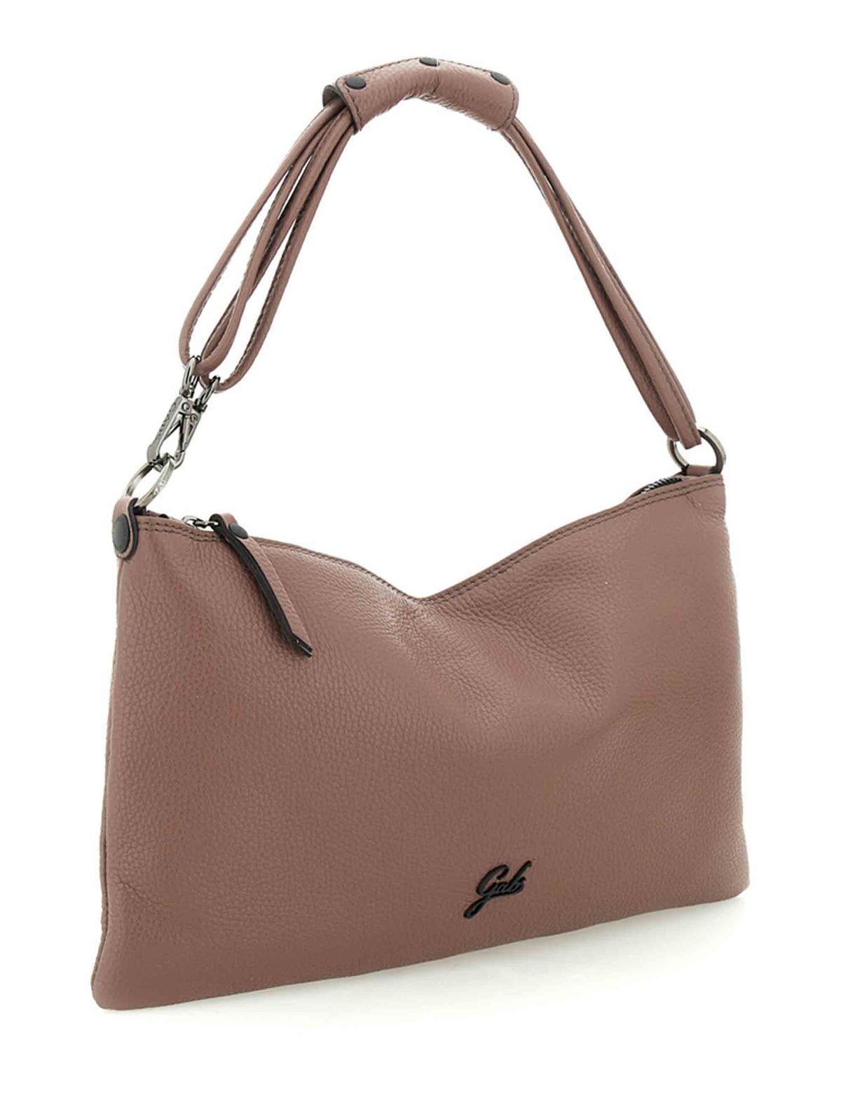 Borsa Beyonce Est West M donna in pelle di vitello martellata taupe monospalla trasformabile G012100T2 X2428_C1560 Gabs 