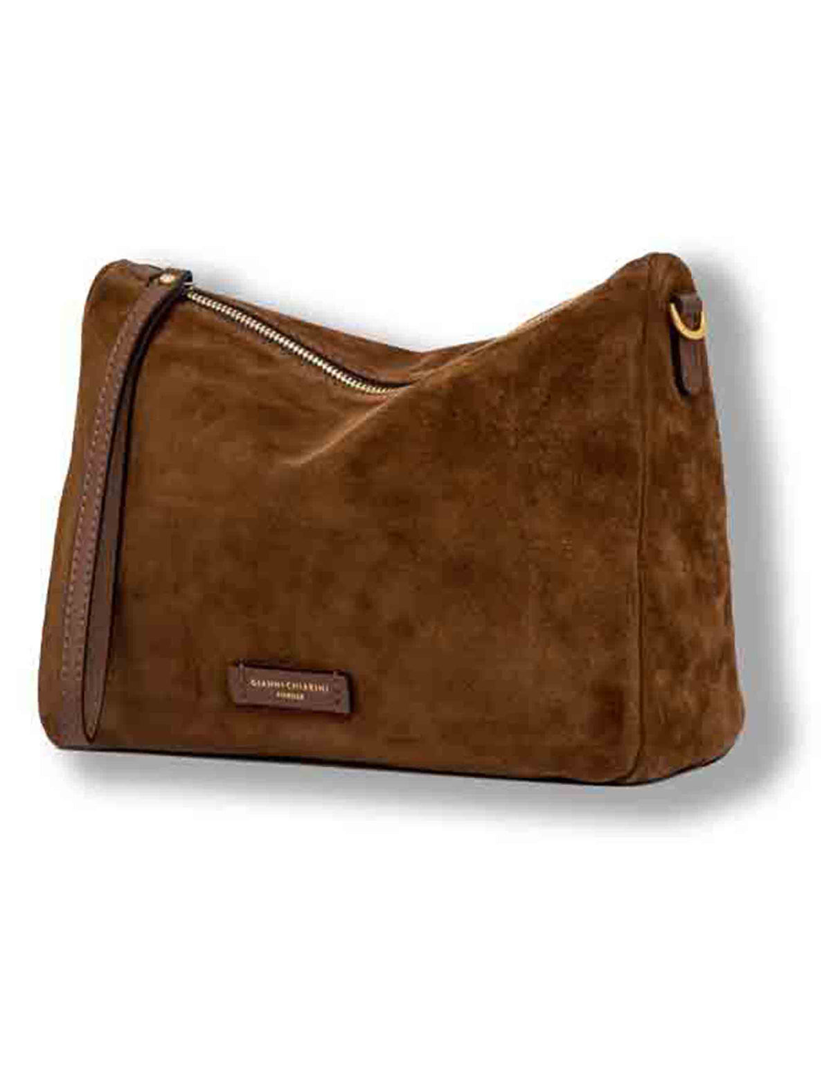 Borsa Nora Pouch donna in pelle scamosciata cuoio con tracolla e cinturino BS10225 CM-PL_13827 Gianni Chiarini 