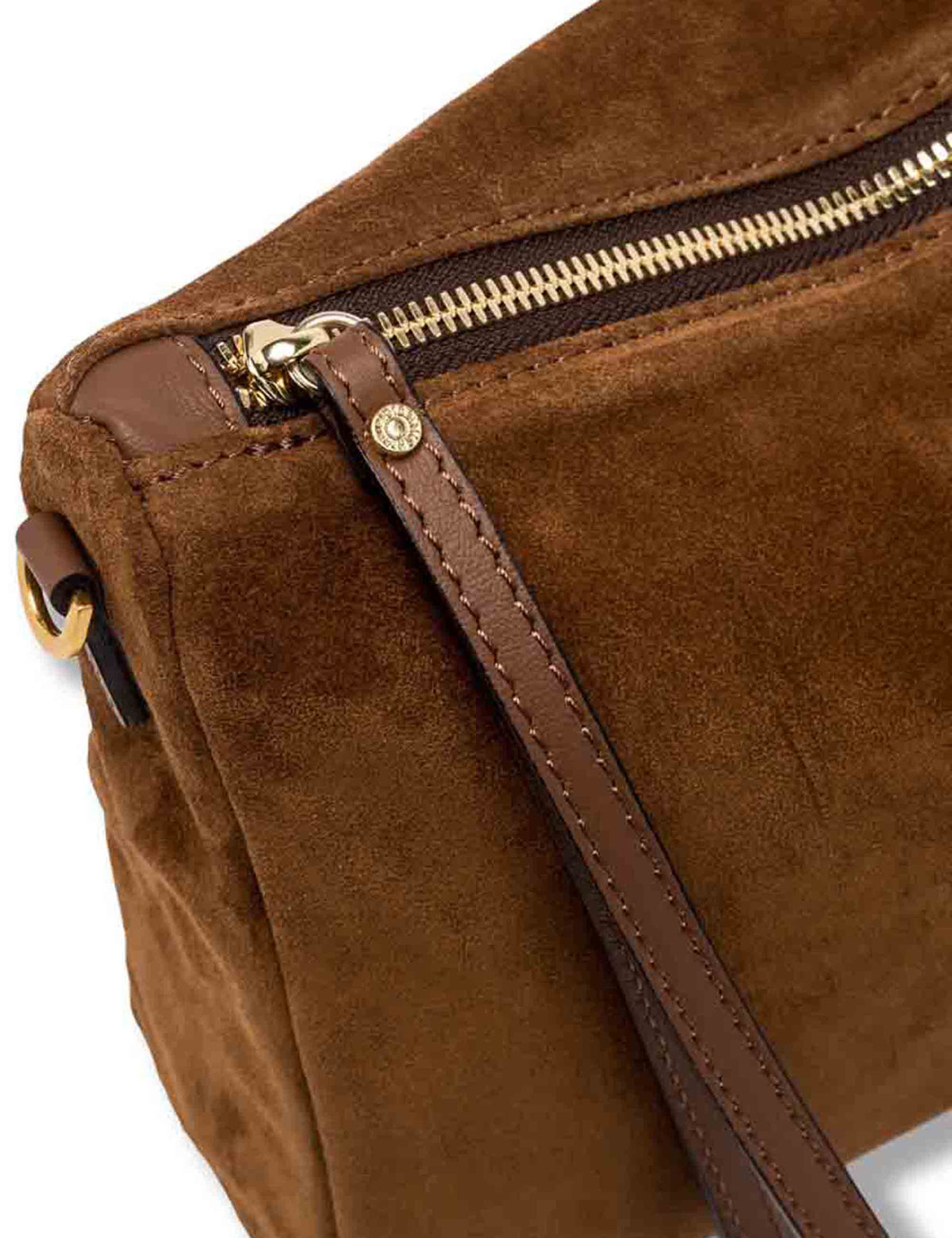 Borsa Nora Pouch donna in pelle scamosciata cuoio con tracolla e cinturino BS10225 CM-PL_13827 Gianni Chiarini 