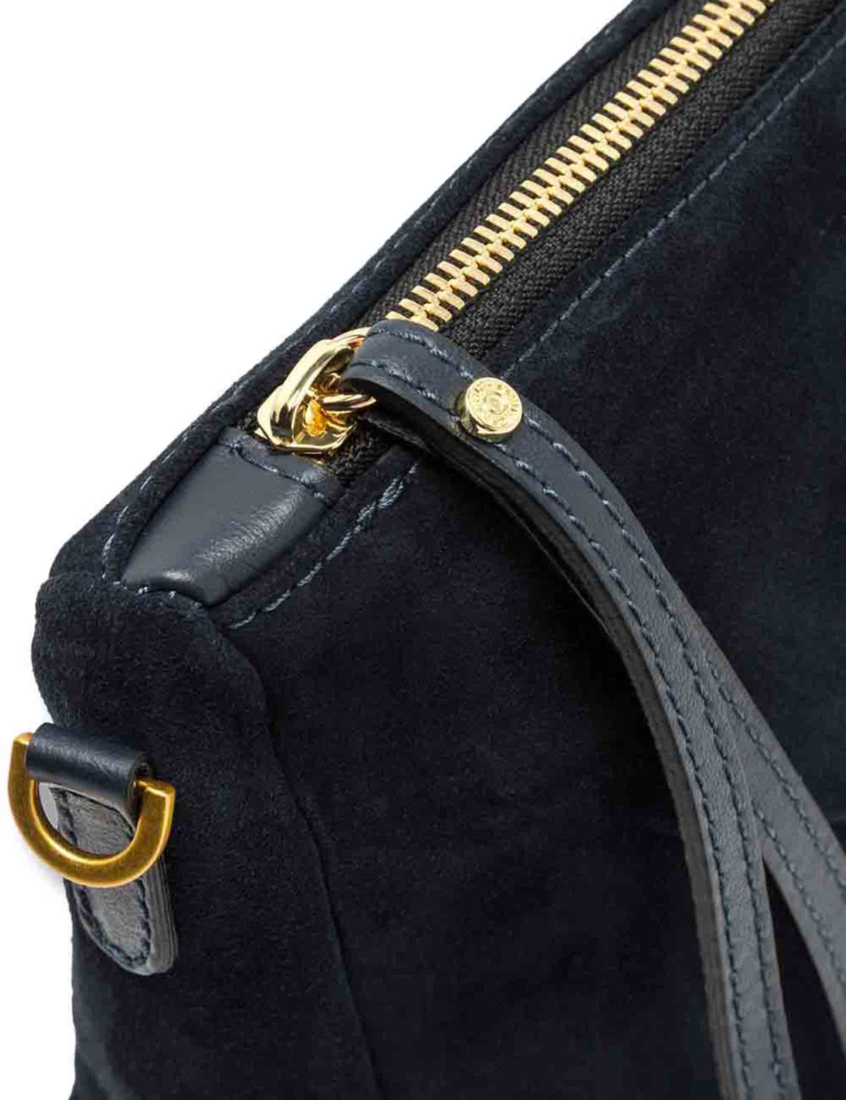 Borsa Nora Pouch donna in pelle scamosciata blu con tracolla e cinturino BS10225 CM-PL_14596 Gianni Chiarini 