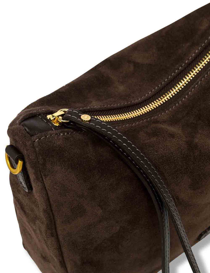 Borsa Nora Pouch donna in pelle scamosciata marrone con tracolla e cinturino BS10225 CM-PL_974 Gianni Chiarini 