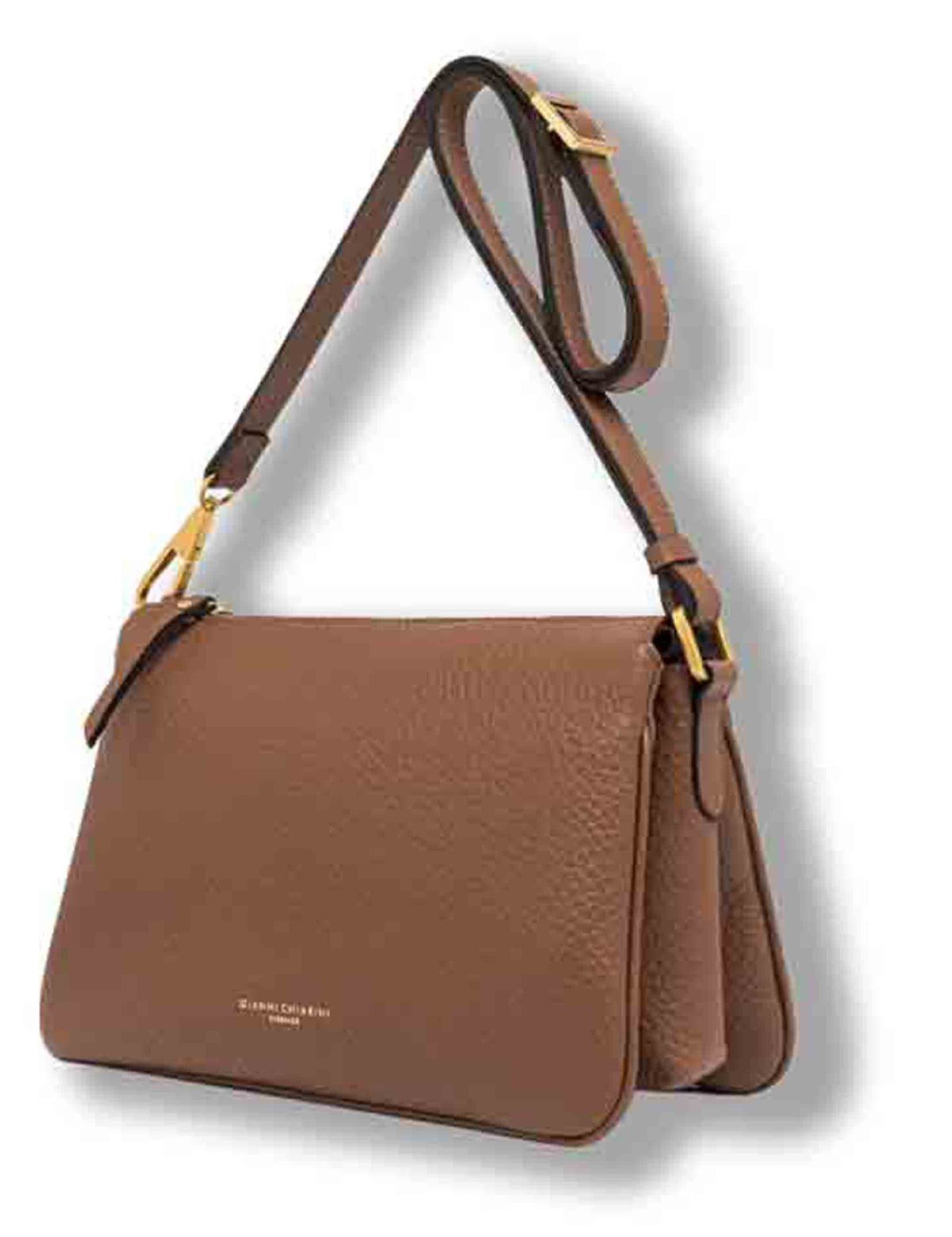 Borsa Brooke donna in pelle grana maxi cuoio con manico removibile BS10913 RNG_331 Gianni Chiarini 