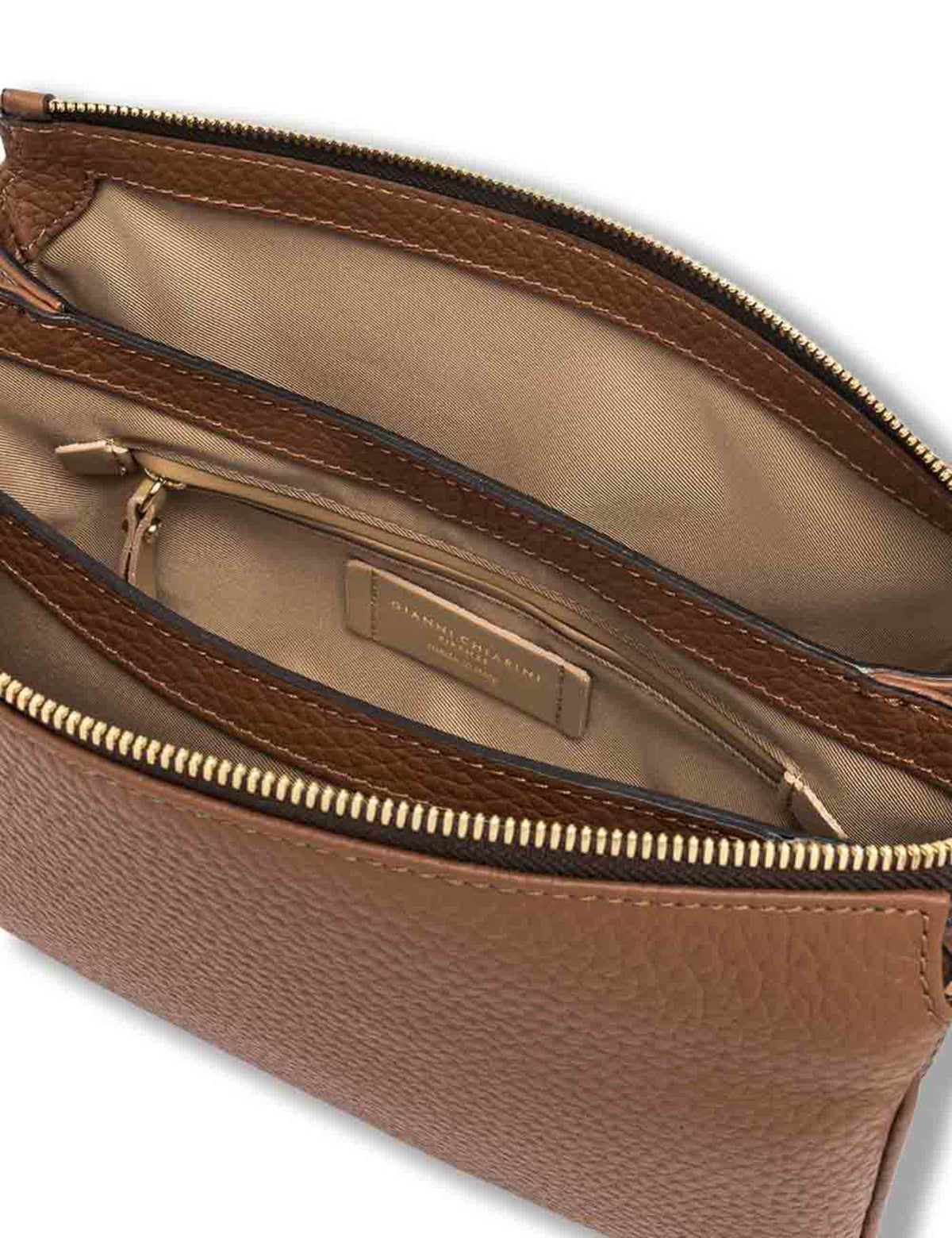 Borsa Brooke donna in pelle grana maxi cuoio con manico removibile BS10913 RNG_331 Gianni Chiarini 