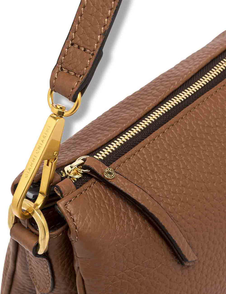 Borsa Brooke donna in pelle grana maxi cuoio con manico removibile BS10913 RNG_331 Gianni Chiarini 