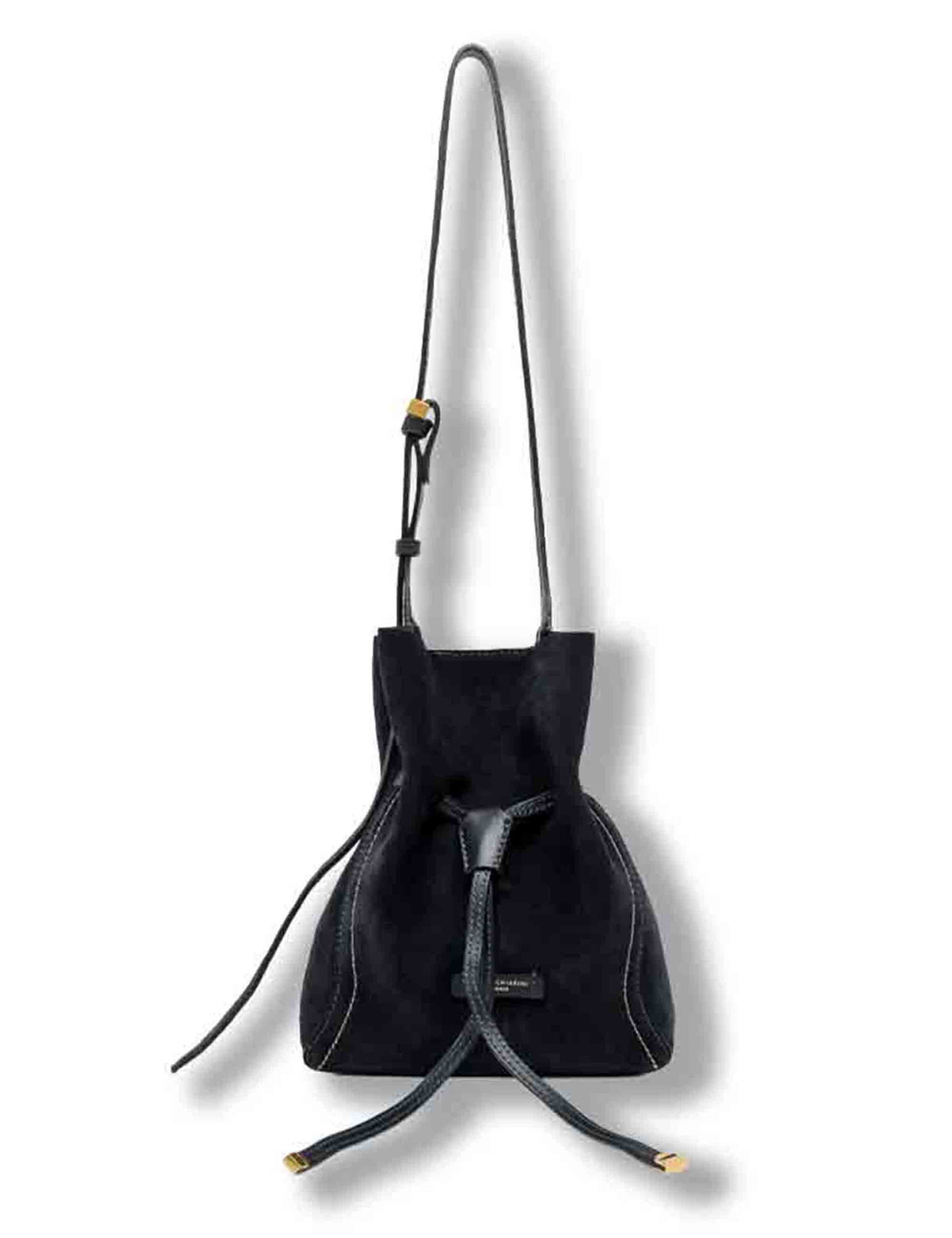 Borsa Sienna donna in pelle scamosciata blu con impunture a contrasto e pochette BS11786 CM-PL_14596 Gianni Chiarini 