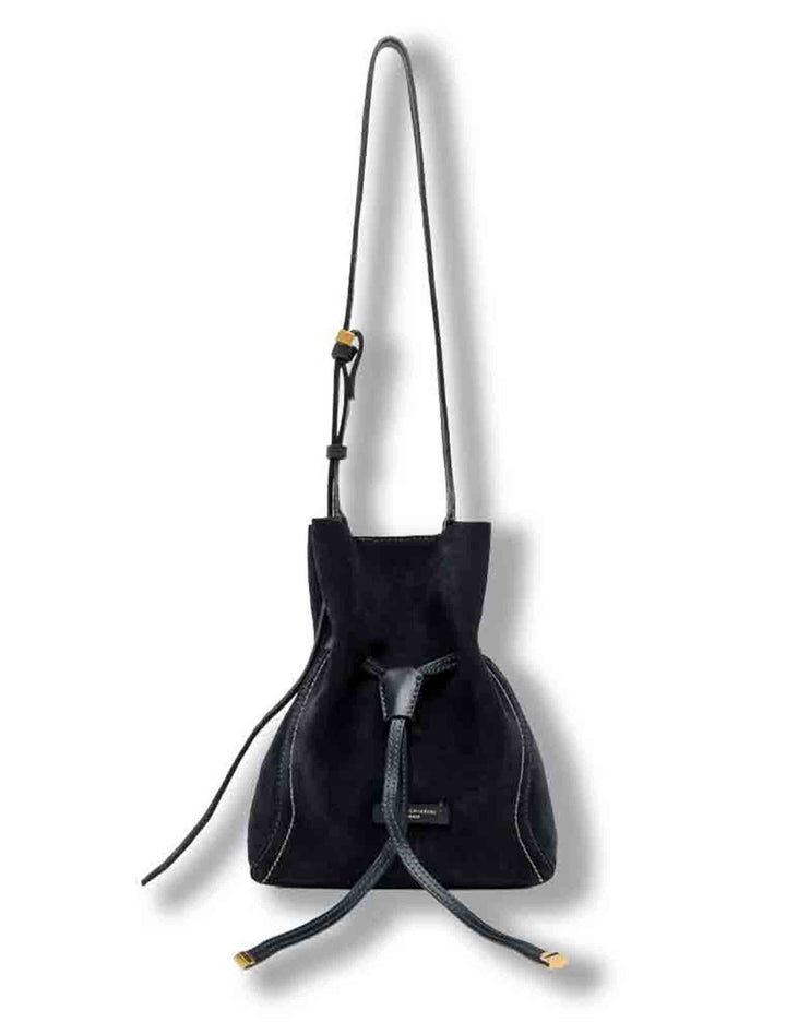 Borsa Sienna donna in pelle scamosciata blu con impunture a contrasto e pochette BS11786 CM-PL_14596 Gianni Chiarini 