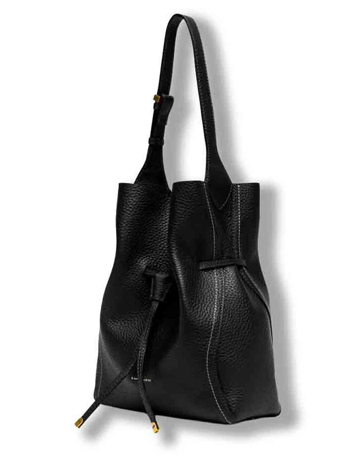 Borsa Sienna grande donna in pelle martellata grana maxi nera con impunture e pochette BS11787 RNGDBLT.U._001 Gianni Chiarini 