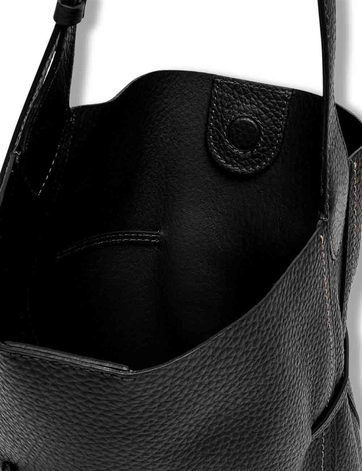 Borsa Sienna grande donna in pelle martellata grana maxi nera con impunture e pochette BS11787 RNGDBLT.U._001 Gianni Chiarini 