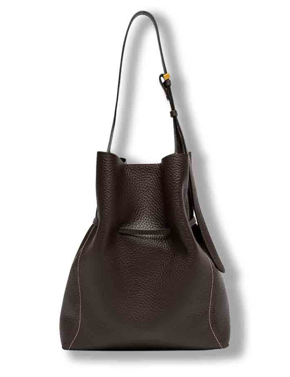Borsa Sienna grande donna in pelle martellata grana maxi marrone con impunture e pochette BS11787 RNGDBLT.U._2107 Gianni Chiarini 