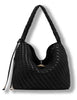 Borsa Aurelie in pelle intrecciata nera con manico Donna BS12066 COMMW-PLINT_001