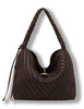 Borsa Aurelie media in pelle intrecciata marrone Donna BS12066 COMMW-PLINT_2107