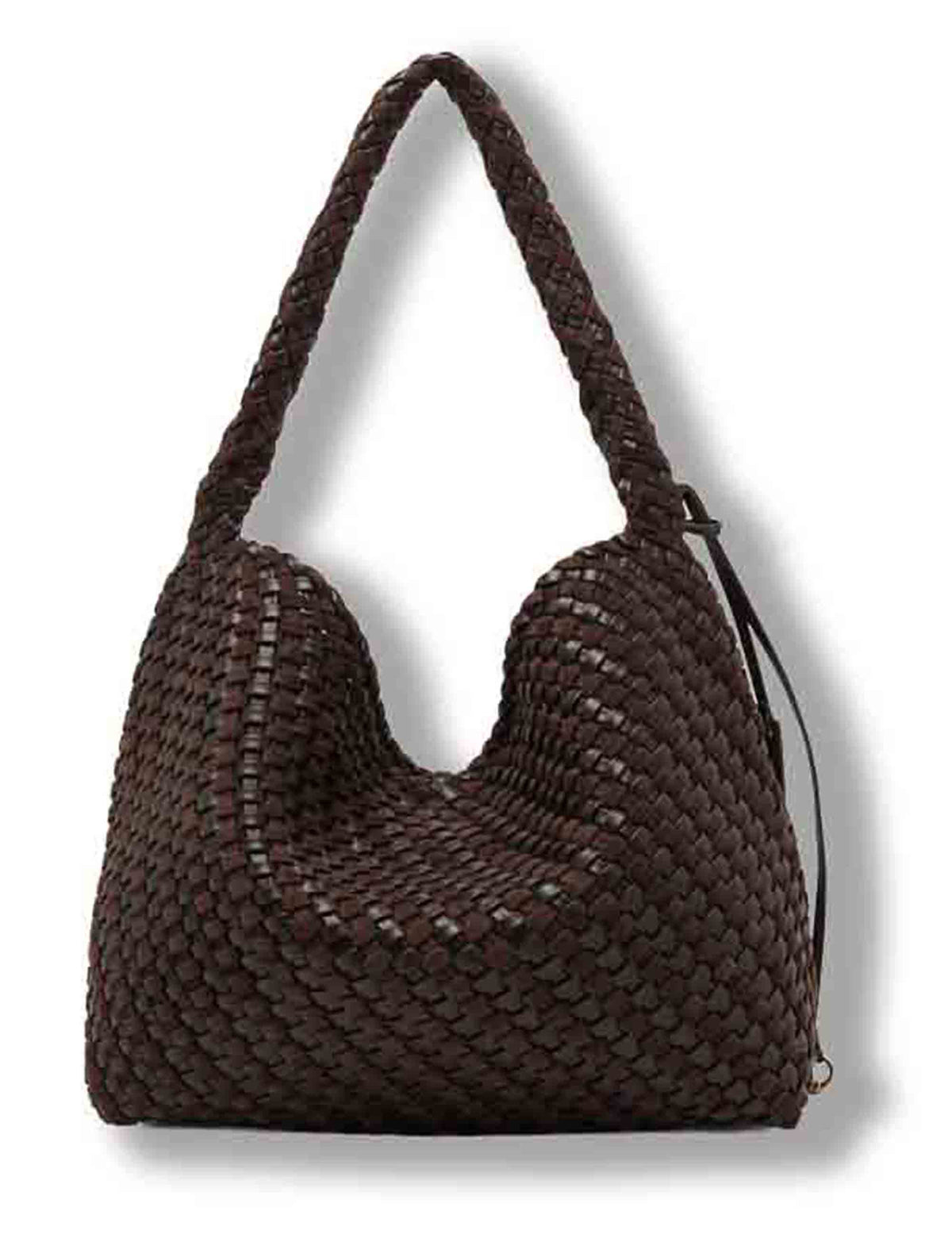 Borsa Aurelie media donna in pelle intrecciata marrone con manico handle BS12066 COMMW-PLINT_2107 Gianni Chiarini 