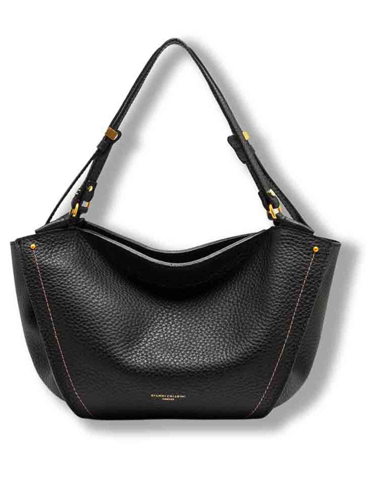 Borsa Bloom donna in pelle double grana maxi nera con silhouette a tulipano BS12226 RNGDBLT.U._001 Gianni Chiarini 