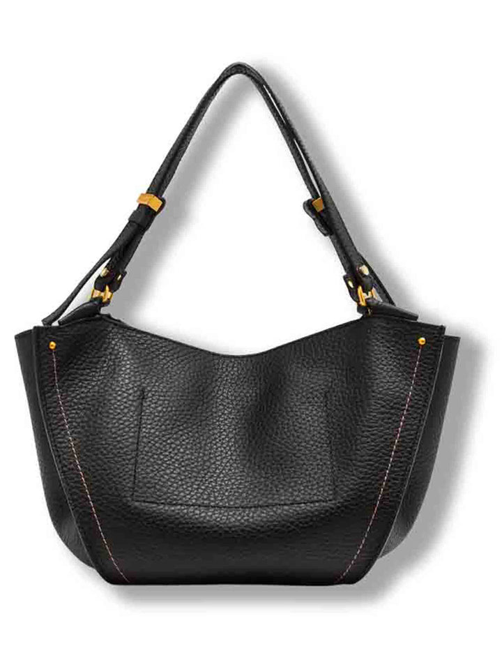 Borsa Bloom donna in pelle double grana maxi nera con silhouette a tulipano BS12226 RNGDBLT.U._001 Gianni Chiarini 