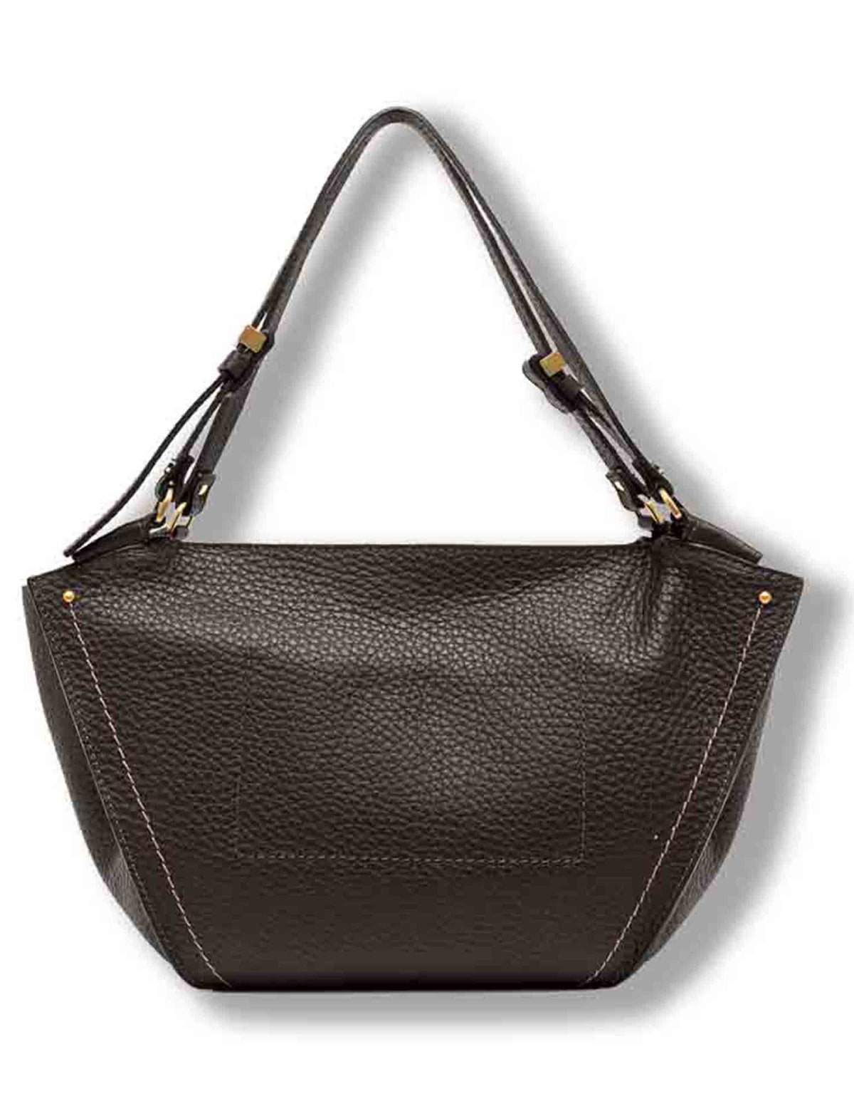 Borsa Bloom donna in pelle double grana maxi marrone con silhouette a tulipano BS12226 RNGDBLT.U._2107 Gianni Chiarini 