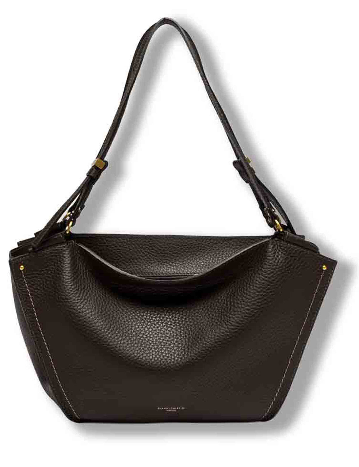 Borsa Bloom grande donna in pelle double grana maxi marrone con silhouette a tulipano BS12227 RNGDBLT.U._2107 Gianni Chiarini 