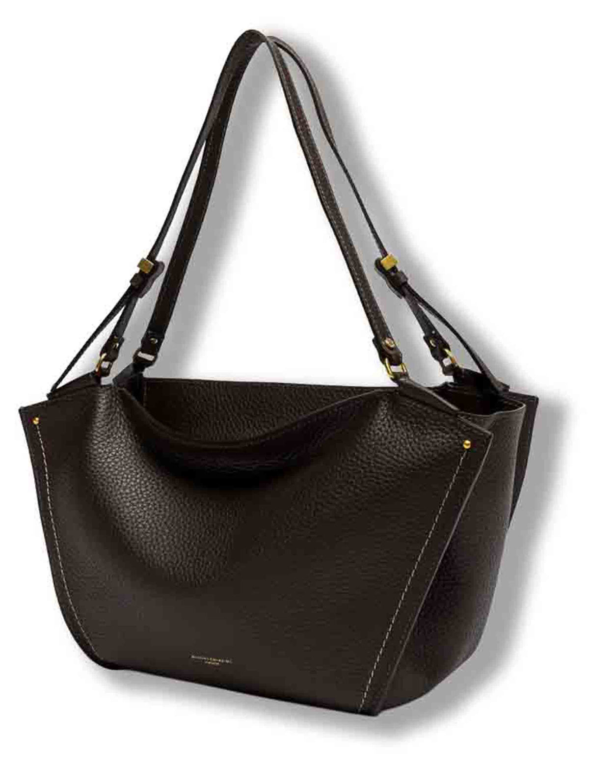 Borsa Bloom grande donna in pelle double grana maxi marrone con silhouette a tulipano BS12227 RNGDBLT.U._2107 Gianni Chiarini 