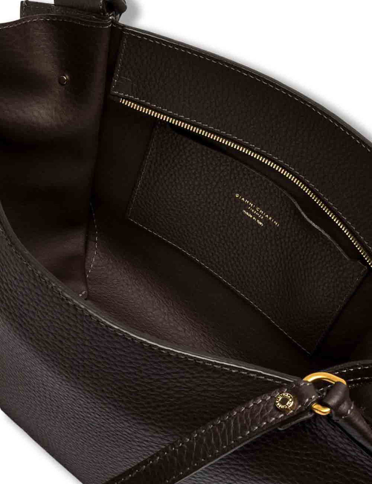Borsa Bloom grande donna in pelle double grana maxi marrone con silhouette a tulipano BS12227 RNGDBLT.U._2107 Gianni Chiarini 
