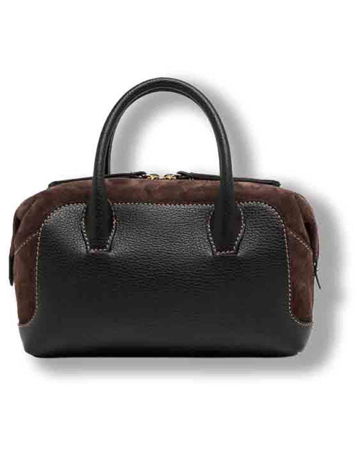 Borsa Gemma donna in pelle martellata nera con fianchi in suede e tracolla removibile BS12240 COMMGRN-CM_14679 Gianni Chiarini 