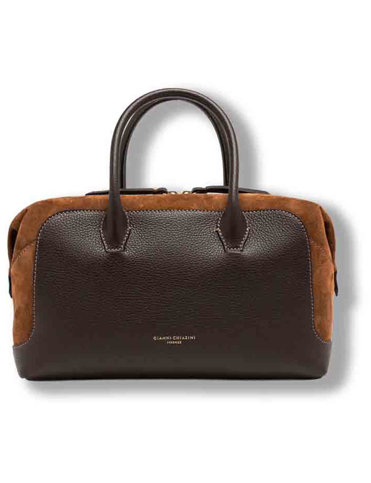 Borsa Gemma grande donna in pelle martellata marrone con fianchi in suede e tracolla removibile BS12241 COMMGRN-CM_14678 Gianni Chiarini 